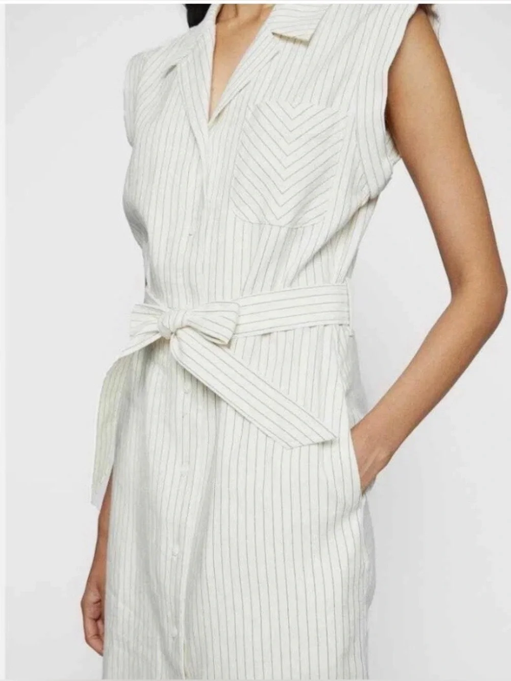 RAG & BONE Helena Stripe Linen Blend Shirtdress - Picture 6 of 16
